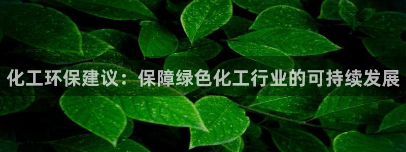 亿万第一季解说：化工环保建议：保障绿色化工行业的可持续发展