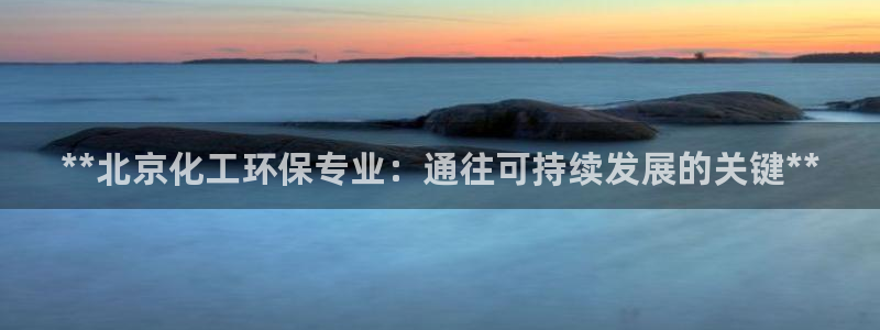 亿万先生手机版：**北京化工环保专业：通往可持续发展的关键**