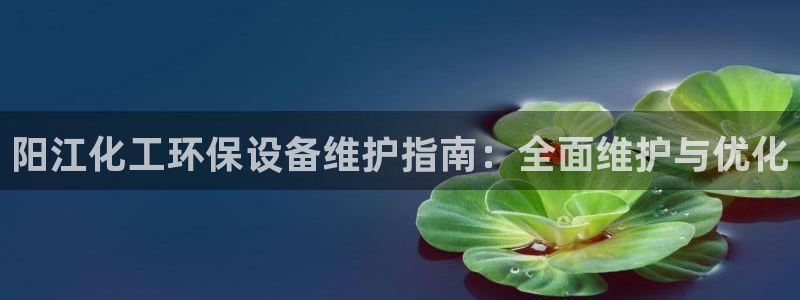 亿万先生网页版：阳江化工环保设备维护指南：全面维护与优化