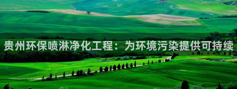 亿万国际合法吗：贵州环保喷淋净化工程：为环境污染提供可持续