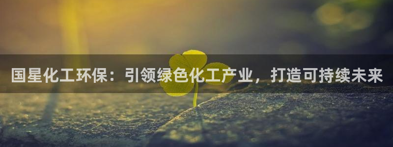 亿万先生官方网站下载安装：国星化工环保：引领绿色化工产业，打造可持续未来