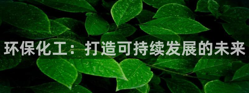 mr亿万先生：环保化工：打造可持续发展的未来