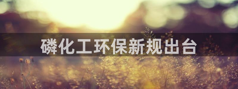 亿万剧集：磷化工环保新规出台