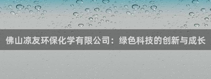 亿万先生合并：佛山凉友环保化学有限公司：绿色科技的创新与成长